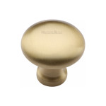 Heritage Brass Mushroom Design Cupboard Knob – 32mm Ø